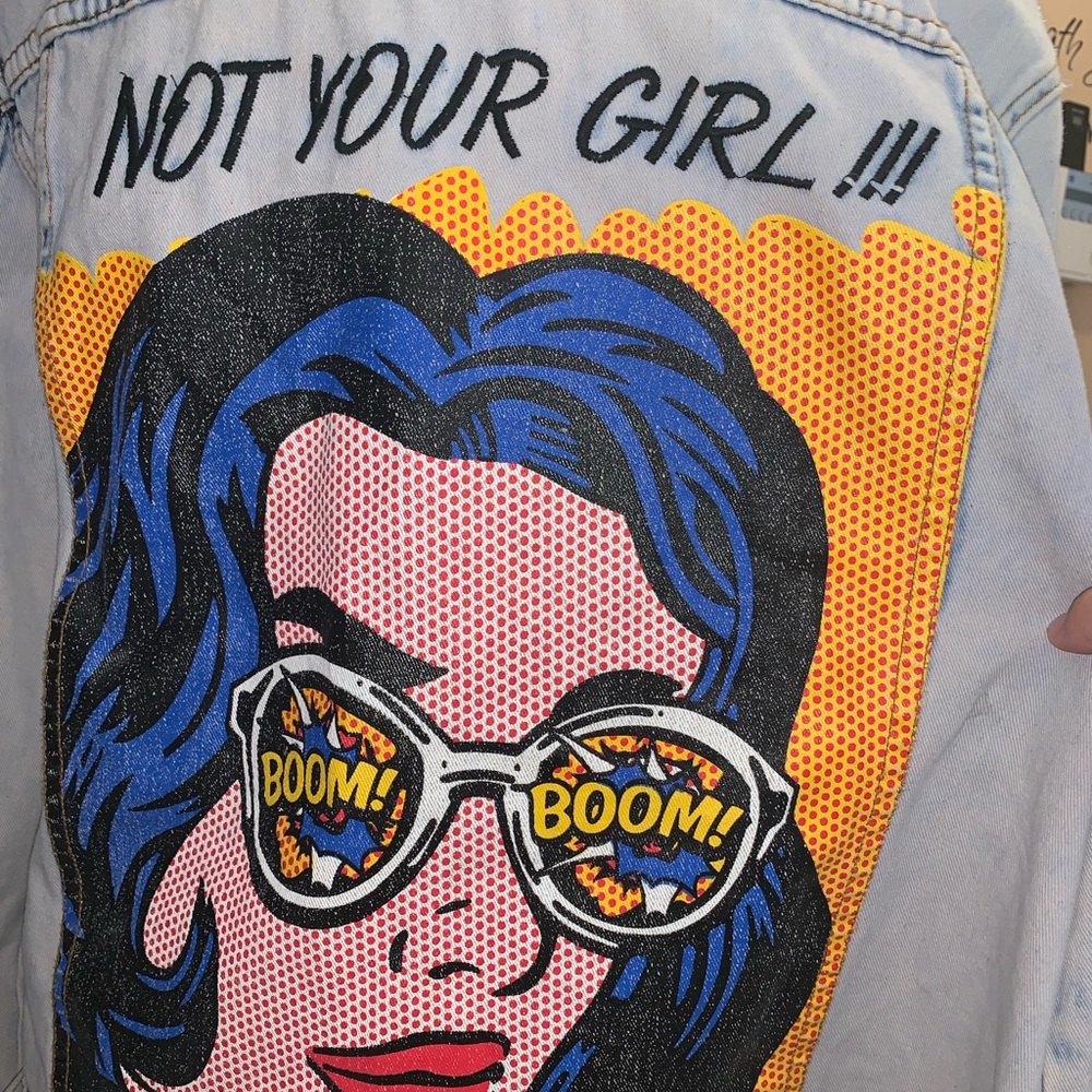 Women’s “not your girl!!!” denim jacket